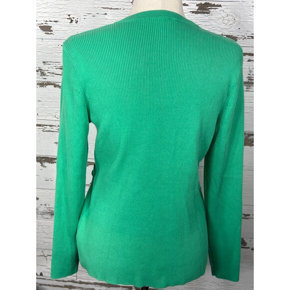CABI Cocktail Cardigan Wrap Front V-Neck Spearmint Green Sz M #6244 EUC - Picture 3 of 6